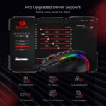 Redragon M612 Predator RGB Gaming Mouse, 8000 DPI Wired Optical Mouse with 11 Programmable Buttons & 5 Backlit Modes, Software Supports DIY Keybinds Rapid Fire Button