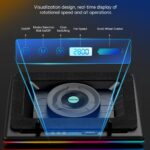 llano V12 RGB Laptop Cooling Pad, Gaming Laptop Cooler, Laptop Cooling Fan Stand with 5.5 Inch Powerful Turbofan, for 15.6-19in Laptop, Adjustable Speed, Touch Control, LCD Screen, Black (RGB)