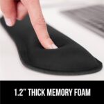 GORILLA GRIP Silky Memory Foam Wrist Rest for Computer Keyboard, Mouse, Ergonomic Design for Typing Pain Relief, Desk Pads Support Hand and Arm, Mousepad Rests, Stain Resistant, 2 Piece Pad, Black