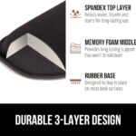 GORILLA GRIP Silky Memory Foam Wrist Rest for Computer Keyboard, Mouse, Ergonomic Design for Typing Pain Relief, Desk Pads Support Hand and Arm, Mousepad Rests, Stain Resistant, 2 Piece Pad, Black