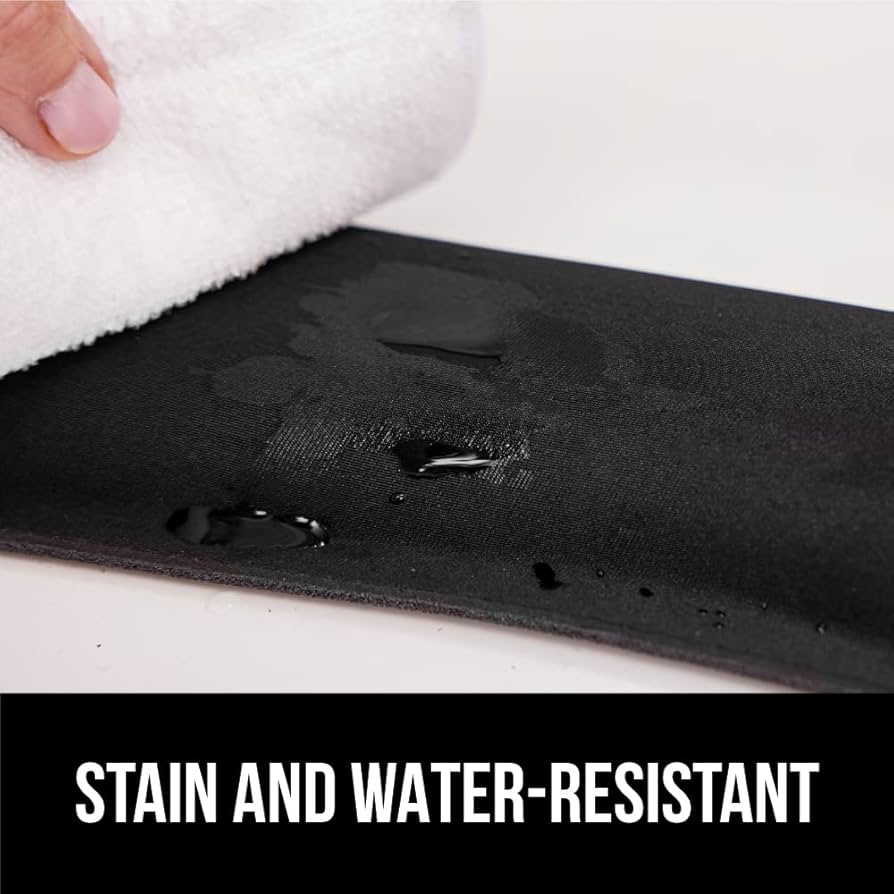 GORILLA GRIP Silky Memory Foam Wrist Rest for Computer Keyboard, Mouse, Ergonomic Design for Typing Pain Relief, Desk Pads Support Hand and Arm, Mousepad Rests, Stain Resistant, 2 Piece Pad, Black