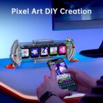 Divoom Times Gate – Cyberpunk Gaming Setup Digital Alarm Clock, Smart APP, WiFi Connect, RGB LED Display, Personalized Financial & Bitcoin Dashboard, Pixel Art for Gaming Room & Office Decor, Silver