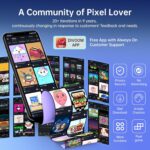 Divoom Times Gate – Cyberpunk Gaming Setup Digital Alarm Clock, Smart APP, WiFi Connect, RGB LED Display, Personalized Financial & Bitcoin Dashboard, Pixel Art for Gaming Room & Office Decor, Silver