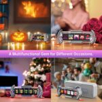 Divoom Times Gate – Cyberpunk Gaming Setup Digital Alarm Clock, Smart APP, WiFi Connect, RGB LED Display, Personalized Financial & Bitcoin Dashboard, Pixel Art for Gaming Room & Office Decor, Silver