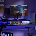 Divoom Times Gate – Cyberpunk Gaming Setup Digital Alarm Clock, Smart APP, WiFi Connect, RGB LED Display, Personalized Financial & Bitcoin Dashboard, Pixel Art for Gaming Room & Office Decor, Silver