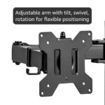 VIVO Dual Monitor Desk Mount, Holds 2 Computer Screens up to 30 inches and 22lbs Each, Heavy Duty Fully Adjustable Steel Stand with C-Clamp and Grommet, Black, STAND-V002