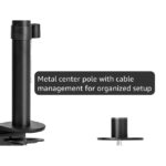 VIVO Dual Monitor Desk Mount, Holds 2 Computer Screens up to 30 inches and 22lbs Each, Heavy Duty Fully Adjustable Steel Stand with C-Clamp and Grommet, Black, STAND-V002