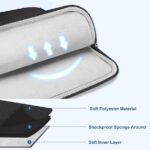 MOSISO Laptop Case 13.3 inch, 13-13.3 inch Laptop Sleeve Compatible with MacBook Air/Pro 13/Pro 14 M5 M4 M3 M2 M1, HP Dell ASUS Lenovo,Polyester Vertical Computer Sleeve Bag with Pocket, Black