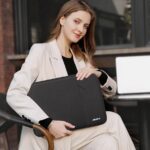 MOSISO Laptop Case 13.3 inch, 13-13.3 inch Laptop Sleeve Compatible with MacBook Air/Pro 13/Pro 14 M5 M4 M3 M2 M1, HP Dell ASUS Lenovo,Polyester Vertical Computer Sleeve Bag with Pocket, Black