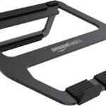 Amazon Basics Aluminum Portable Foldable Laptop Support Stand for Laptops up to 13″, Black