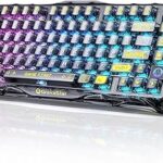 GravaStar Mercury K1 Lite 75% Gaming Keyboard, 2.4GHz/BT/Wired Tri-Mode Wireless Keyboard, Gasket Hot Swappable Mechanical Keyboard, Pre-lubed Linear Switches, RGB Backlit (Transparent Black)