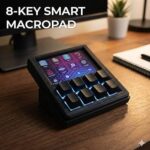 Mechanical Macropad with 3.5″ TFT Screen, 8 Programmable Keys, ESP32 Powered Custom Keyboard, Driver-Free HID for Streamers & Designers, Open Source 3D Printed Case