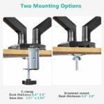 WALI Dual Monitor Stand for 17-32 inch Computer Screens, Dual Monitor Arms for 2 Monitors Holds up to 22 lbs, Height Adjustable Gas Spring Dual Monitors Mount, VESA 75×75/100x100mm (GSMP002N), Black