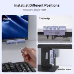 BENFEI 8-in-1 USB C Hub with Secure Clamp – Features 4K@60Hz HDMI, Gigabit Ethernet, 100W PD, 10Gbps 1x USB-C, 2 x USB-A 3.2, 2 x USB-A 2.0 Compatible with MacBook, iPad Pro, iMac, S23, XPS17