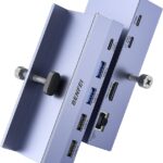 BENFEI 8-in-1 USB C Hub with Secure Clamp – Features 4K@60Hz HDMI, Gigabit Ethernet, 100W PD, 10Gbps 1x USB-C, 2 x USB-A 3.2, 2 x USB-A 2.0 Compatible with MacBook, iPad Pro, iMac, S23, XPS17