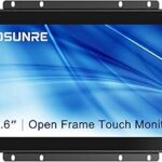 15.6 Inch Capacitive Touch Screen Monitor, 1920×1080 Industrial Touch Display, Metal Housing HD-MI,VGA Input, Open Frame Touchscreen Monitor for Industrial Automation Control