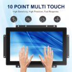 15.6 Inch Capacitive Touch Screen Monitor, 1920×1080 Industrial Touch Display, Metal Housing HD-MI,VGA Input, Open Frame Touchscreen Monitor for Industrial Automation Control