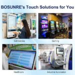 15.6 Inch Capacitive Touch Screen Monitor, 1920×1080 Industrial Touch Display, Metal Housing HD-MI,VGA Input, Open Frame Touchscreen Monitor for Industrial Automation Control