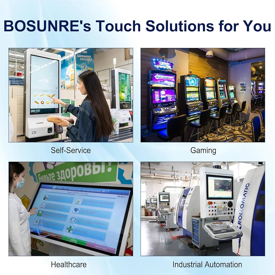 15.6 Inch Capacitive Touch Screen Monitor, 1920×1080 Industrial Touch Display, Metal Housing HD-MI,VGA Input, Open Frame Touchscreen Monitor for Industrial Automation Control