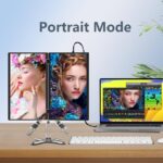 Laptop Screen Extender Dual 15.6″ FHD Portable Monitor 1080P Folding Triple Monitor for Wins, Mac OS 360° Rotation with Kickstand USB C Travel Extended Computer Display