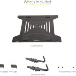 StarTech.com VESA Laptop Tray – Adjustable Monitor Arm Laptop Tray Secures Notebooks (4.5kg / 9.9lb) – 75×75 & 100×100 VESA Mount Holes – Ventilated – for Monitor Desk Mounts/Stands (Laptop-ARM-Tray)