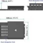 JINGCHENGMEI Under Desk Computer Mount for Small Form Factor SFF Computers and PCs,Using Space 17.3″ x H 4″ x D 12″, Compatible with PlayStation 4, PS4 Slim, PS4 Pro,Gaming Under Desk(4inch High