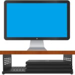 JINGCHENGMEI Under Desk Computer Mount for Small Form Factor SFF Computers and PCs,Using Space 17.3″ x H 4″ x D 12″, Compatible with PlayStation 4, PS4 Slim, PS4 Pro,Gaming Under Desk(4inch High