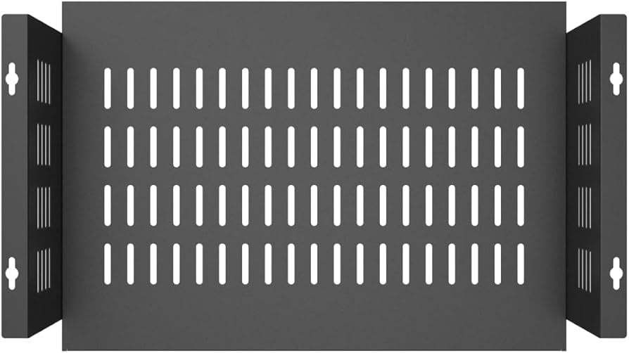 JINGCHENGMEI Under Desk Computer Mount for Small Form Factor SFF Computers and PCs,Using Space 17.3″ x H 4″ x D 12″, Compatible with PlayStation 4, PS4 Slim, PS4 Pro,Gaming Under Desk(4inch High