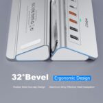 P9R PRO USB C Hub Ethernet, 10 in 1 USB Docking Station 10Gbps with 4K@60Hz HDMI, USB C and 2 USB A 3.2, LAN, 2 USB A 2.0, PD 100W, SD/TF Ports, USB to Ethernet Adapter for PC, iPhone 16/15, Mac