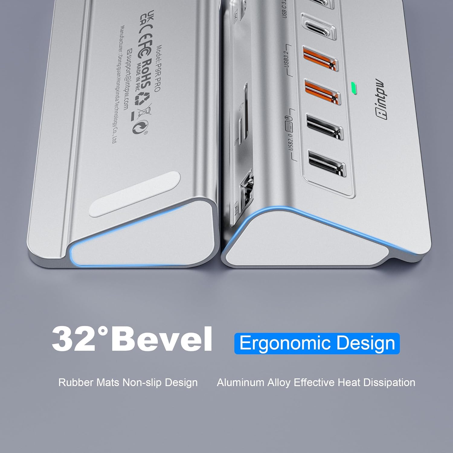 P9R PRO USB C Hub Ethernet, 10 in 1 USB Docking Station 10Gbps with 4K@60Hz HDMI, USB C and 2 USB A 3.2, LAN, 2 USB A 2.0, PD 100W, SD/TF Ports, USB to Ethernet Adapter for PC, iPhone 16/15, Mac