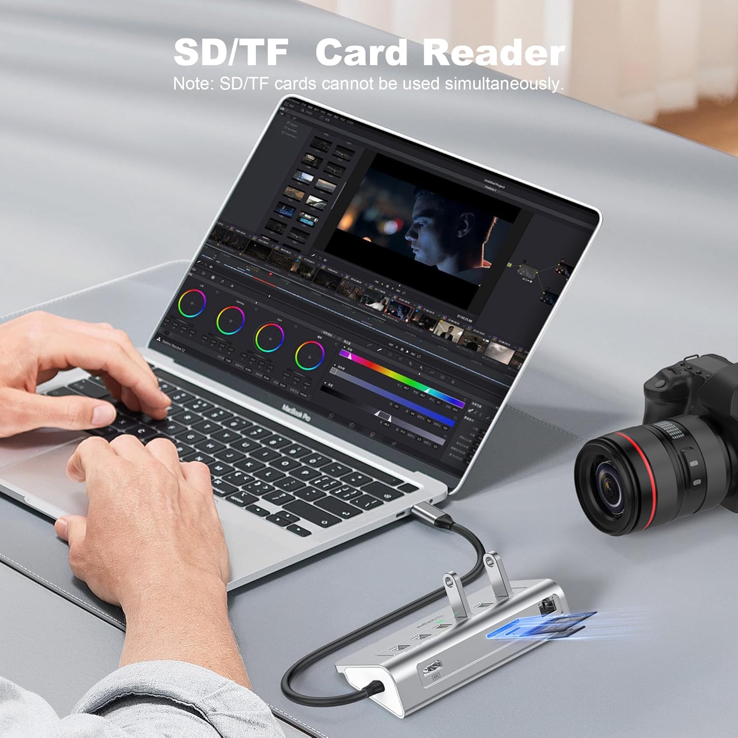 P9R PRO USB C Hub Ethernet, 10 in 1 USB Docking Station 10Gbps with 4K@60Hz HDMI, USB C and 2 USB A 3.2, LAN, 2 USB A 2.0, PD 100W, SD/TF Ports, USB to Ethernet Adapter for PC, iPhone 16/15, Mac