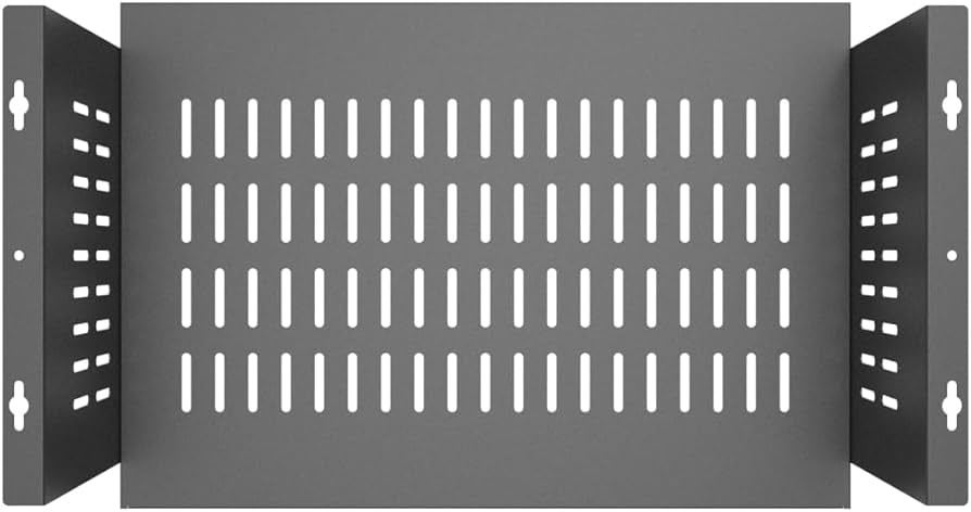 JINGCHENGMEI Under Desk Computer Mount for Small Form Factor SFF Computers and PCs, W 17.3″ x H 6.5″ x D 12″, Compatible with PlayStation 4, PS4 Slim, PS4 Pro for Under Desk Gaming (6.5inch High)