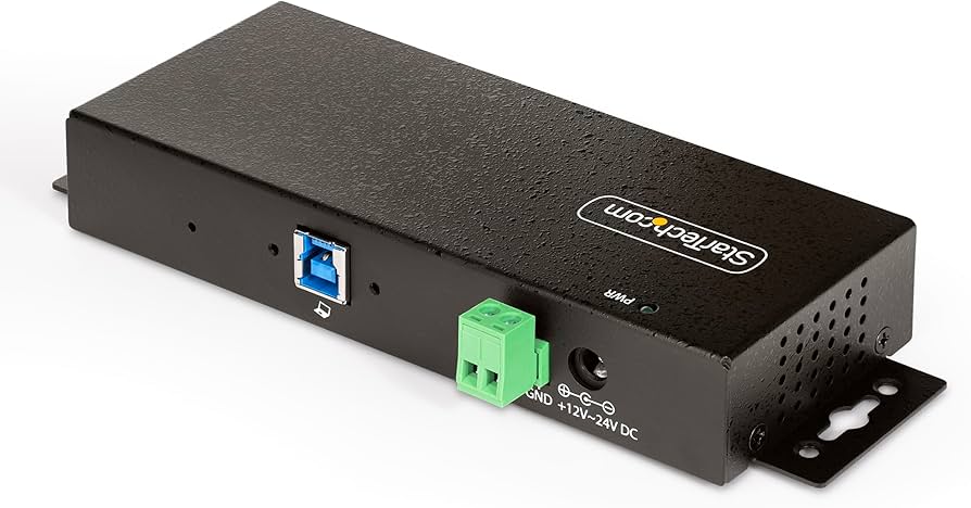 StarTech.com 7-Port Managed USB Hub with 7X USB-A, Heavy Duty with Metal Industrial Housing, ESD & Surge Protection, Wall/Desk/Din-Rail Mountable, USB 3.0/3.1/3.2 Gen 1 5Gbps, TAA