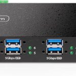 StarTech.com 7-Port Managed USB Hub with 7X USB-A, Heavy Duty with Metal Industrial Housing, ESD & Surge Protection, Wall/Desk/Din-Rail Mountable, USB 3.0/3.1/3.2 Gen 1 5Gbps, TAA