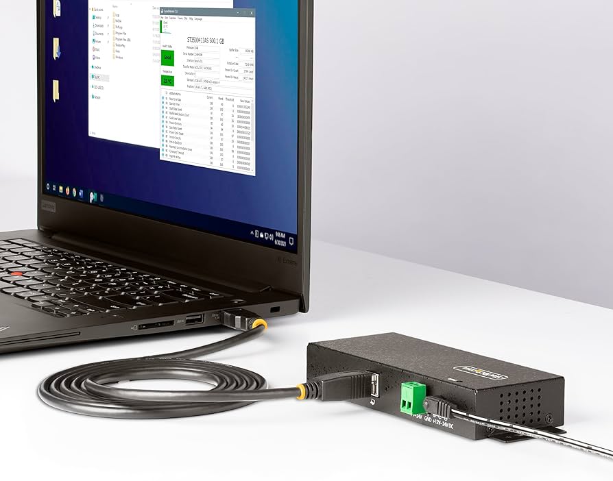 StarTech.com 7-Port Managed USB Hub with 7X USB-A, Heavy Duty with Metal Industrial Housing, ESD & Surge Protection, Wall/Desk/Din-Rail Mountable, USB 3.0/3.1/3.2 Gen 1 5Gbps, TAA