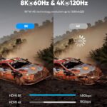 Highwings 8K 10K 4K HDMI Cable 48Gbps 6.6FT/2M, Certified Ultra High Speed HDMI Cable Braided Cord-4K@120Hz 8K@60Hz, DTS:X, HDCP 2.2 & 2.3, HDR 10 Compatible with Roku TV/PS5/HDTV/Blu-ray