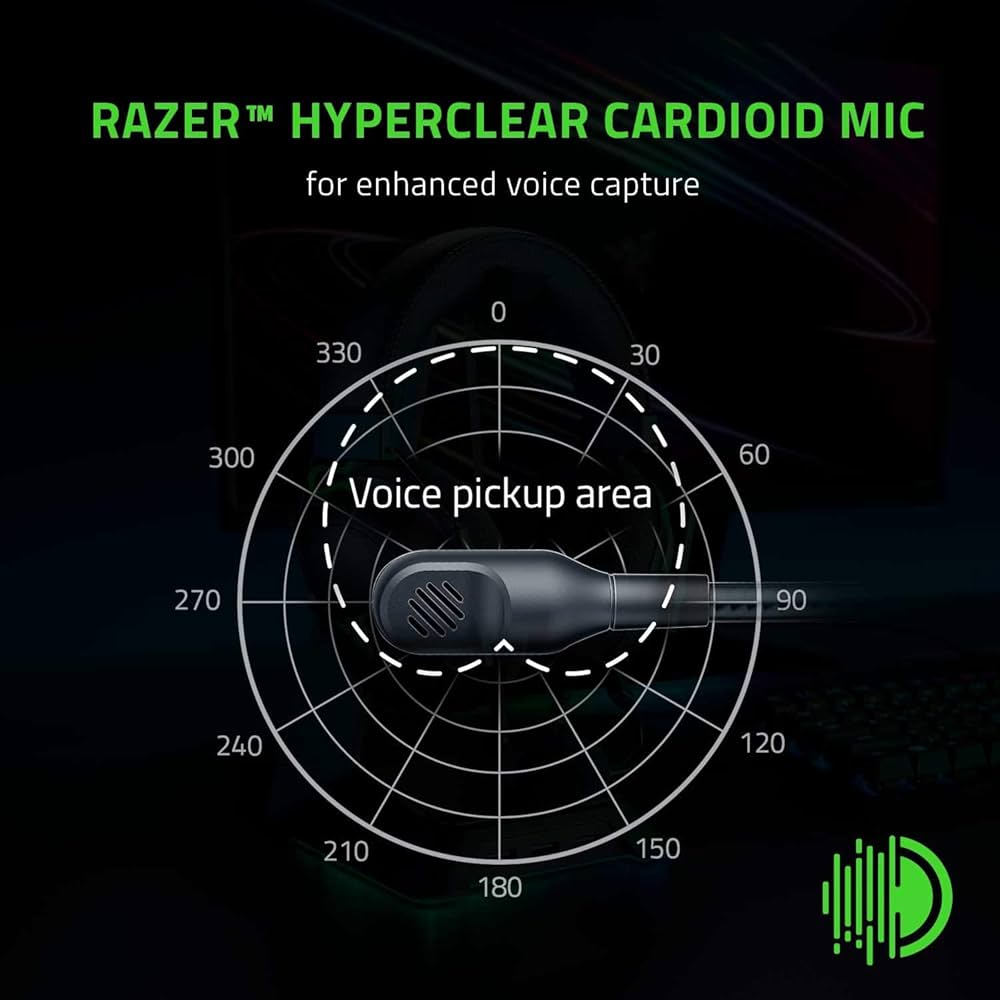 Razer BlackShark V2 X Gaming Headset: 7.1 Surround Sound – 50mm Drivers – Memory Foam Cushion – For PC, PS4, PS5, Switch – 3.5mm Audio Jack – Black