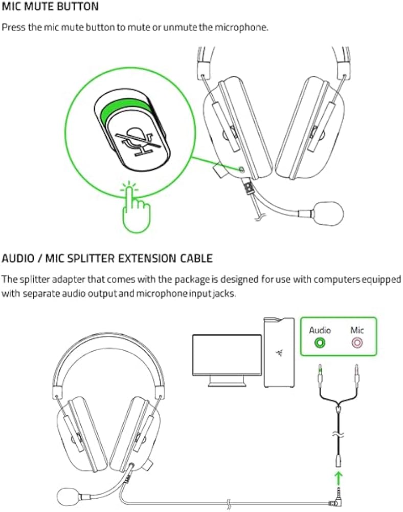 Razer BlackShark V2 X Gaming Headset: 7.1 Surround Sound – 50mm Drivers – Memory Foam Cushion – For PC, PS4, PS5, Switch – 3.5mm Audio Jack – Black