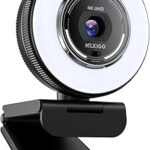 NexiGo N680E Pro, 4K UHD Streaming Webcam with Ring Light, PDAF Autofocus, 1080P@60FPS, 2 Noise Canceling Mics, Privacy Cover, USB Camera for Zoom/Teams/Twitch/Google Meet