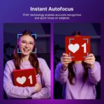 NexiGo N680E Pro, 4K UHD Streaming Webcam with Ring Light, PDAF Autofocus, 1080P@60FPS, 2 Noise Canceling Mics, Privacy Cover, USB Camera for Zoom/Teams/Twitch/Google Meet