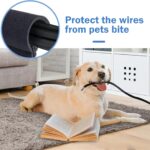 JOTO 4 Pack Cable Management Sleeve, 19-20 Inches Cord Organizer System with Zipper for TV Computer Office Home Entertainment, Flexible Cable Sleeve Wrap Cover Wire Hider System -Black