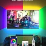 TV LED Lights, 11.5ft LED Lights for 32-55 Inch TV, RGB TV Backlight Behind with Remote, Music Sync Bluetooth APP Control Strip Lights USB Powered for Bedroom, PC, Gaming Monitor