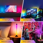 Led Light Bar with Music Sync, Color Changing TV Backlight App & Remote Control, IC+RGB & W Smart RGB Light Bar, USB Powered Led Lights for TV, PC Room Monitor Backlight Gaming Accessories