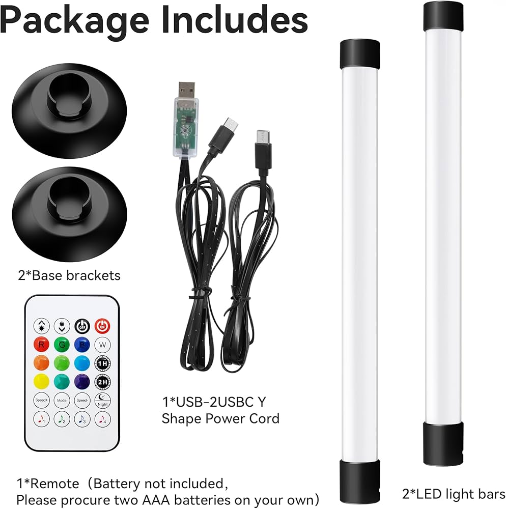 Led Light Bar with Music Sync, Color Changing TV Backlight App & Remote Control, IC+RGB & W Smart RGB Light Bar, USB Powered Led Lights for TV, PC Room Monitor Backlight Gaming Accessories