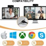 1080P Webcam with Microphone, Full HD Video Calling Web Camera, HD Light Correction Streaming Webcam for Zoom/Skype/Teams, Plug and Play PC Camera Web cam for Windows & Mac