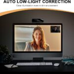 1080P Webcam with Microphone, Full HD Video Calling Web Camera, HD Light Correction Streaming Webcam for Zoom/Skype/Teams, Plug and Play PC Camera Web cam for Windows & Mac