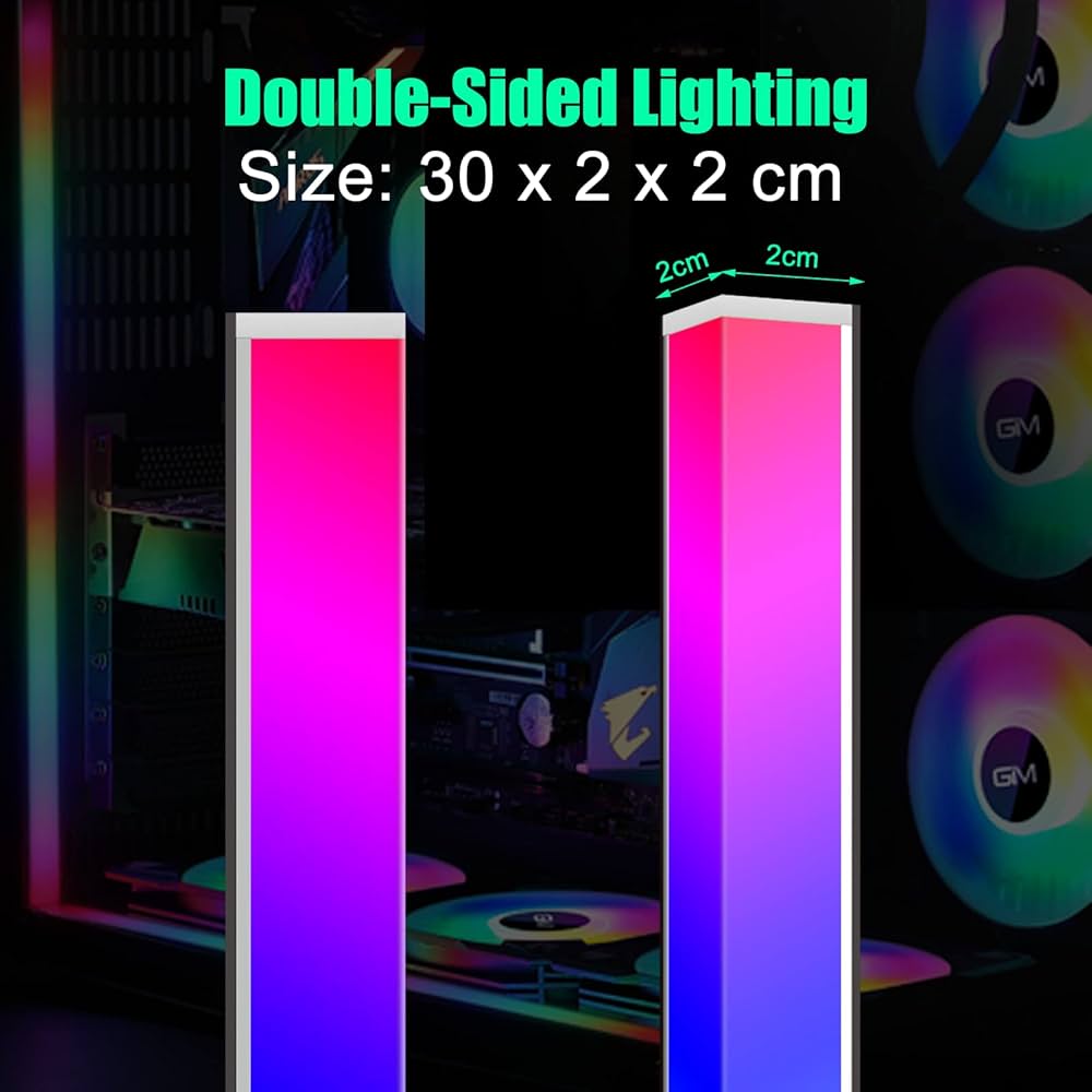 GIM KB-14 RGB PC Light Strip for Gaming Case, Compatible with GIM Hub, Magnetic Addressable LED Strip Kit, 5V ARGB 4Pin Header for Asus Aura, Asrock LED, Gigabyte RGB Fusion, MSI Mystic Light- 0.98ft