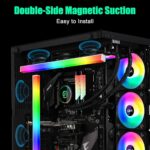 GIM KB-14 RGB PC Light Strip for Gaming Case, Compatible with GIM Hub, Magnetic Addressable LED Strip Kit, 5V ARGB 4Pin Header for Asus Aura, Asrock LED, Gigabyte RGB Fusion, MSI Mystic Light- 0.98ft