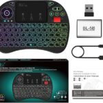 Rii X8 Mini Keyboard,2.4GHz Portable Wireless Keyboard with Touchpad Mouse,RGB Backlit,Rechargeable Battery for Android TV Box/Mac/PC/Nvidia Shield