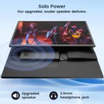 Portable Monitor, 16 Inch FHD 1200P, Horizontal/Vertical Monitor, Plug & Play, Built-in Speakers & Headphone Jack, Travel Monitor for Laptop with Premium Smart Cover